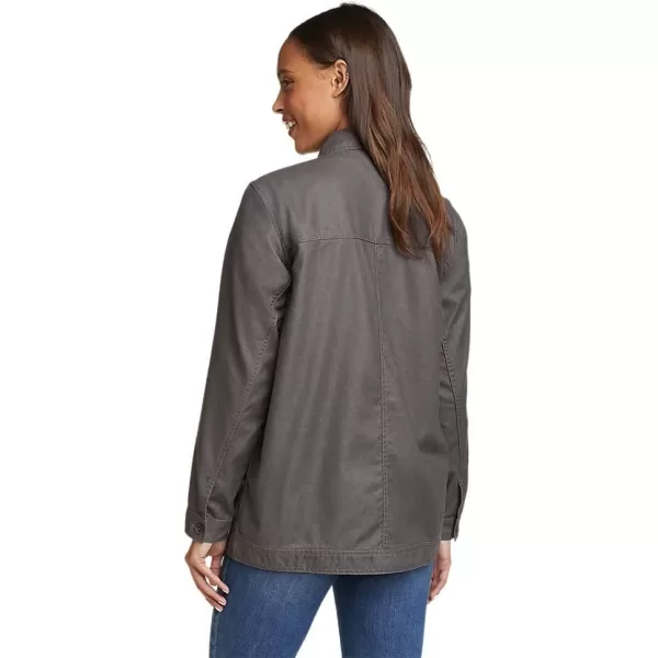 Eddie Bauer Womens EB Hemplify Utility Shirt JacketRegular Vintage Gray