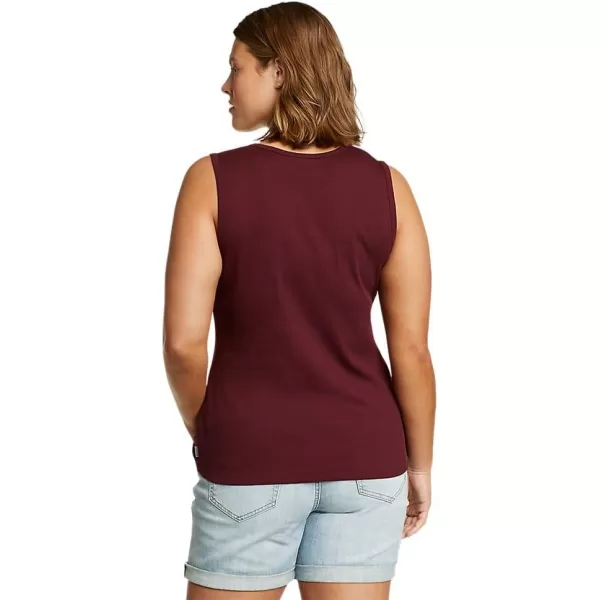 Eddie Bauer Womens Essentials Ribbed Layering TankRegular Burgundy