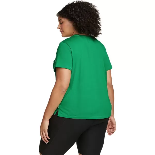 Eddie Bauer Womens Everyday Essentials Short Sleeve TShirt  SolidPlus Grass