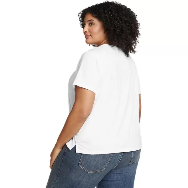 Eddie Bauer Womens Everyday Essentials Short Sleeve TShirt  SolidPlus White