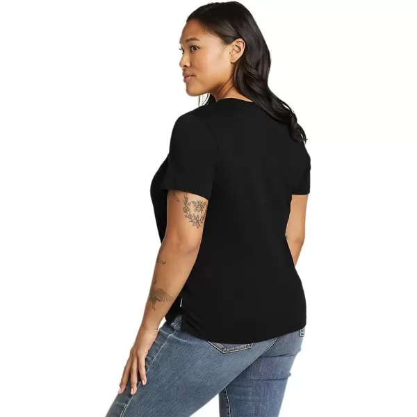 Eddie Bauer Womens Everyday Essentials Short Sleeve TShirt  SolidTall Black