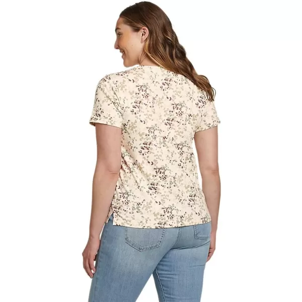 Eddie Bauer Womens Everyday Essentials ShortSleeve TShirt  PrintedPetite Ivory