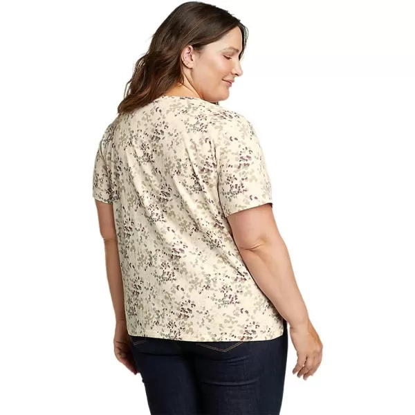 Eddie Bauer Womens Everyday Essentials ShortSleeve TShirt  PrintedPlus Ivory