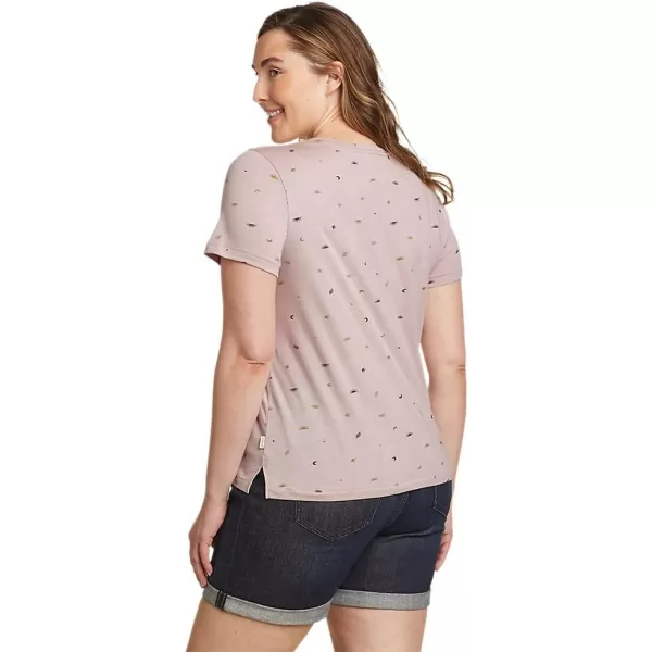 Eddie Bauer Womens Everyday Essentials ShortSleeve TShirt  PrintedPlus Pale Lavendar