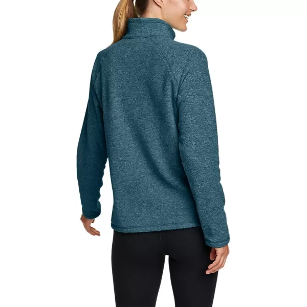 Eddie Bauer Womens Fast Fleece RaglanSleeve 14Zip  SolidPeacock