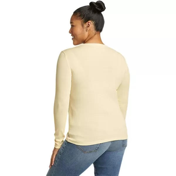 Eddie Bauer Womens Favorite LongSleeve Crewneck TShirtPetite Sorbet