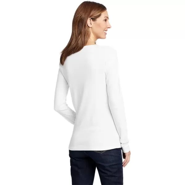 Eddie Bauer Womens Favorite LongSleeve VNeck TShirtPetite White