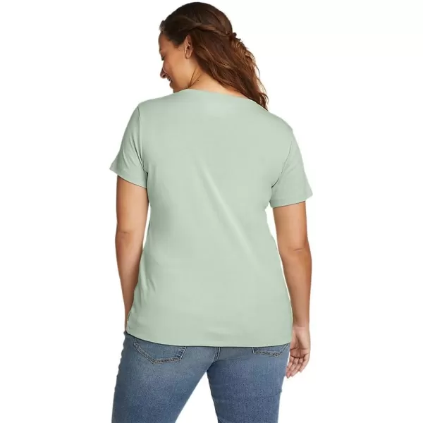 Eddie Bauer Womens Favorite ShortSleeve VNeck TShirtCeladon