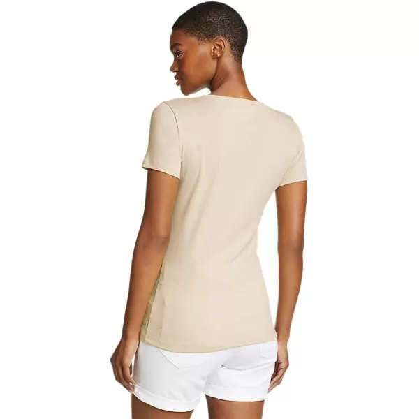 Eddie Bauer Womens Favorite ShortSleeve VNeck TShirtEcru