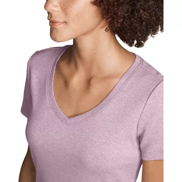 Eddie Bauer Womens Favorite ShortSleeve VNeck TShirtPale Pink