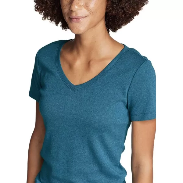 Eddie Bauer Womens Favorite ShortSleeve VNeck TShirtWhite