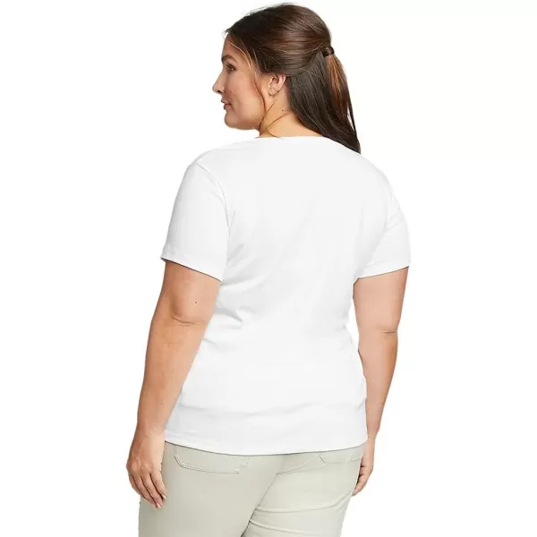 Eddie Bauer Womens Favorite ShortSleeve VNeck TShirtWhite