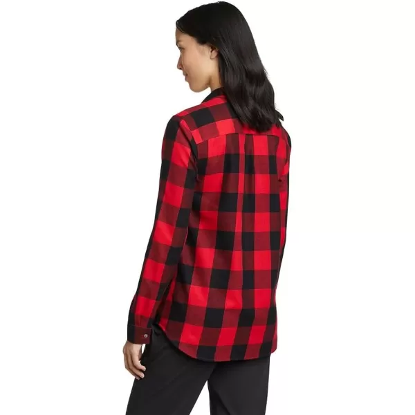 Eddie Bauer Womens Firelight Flannel ShirtBarn Red