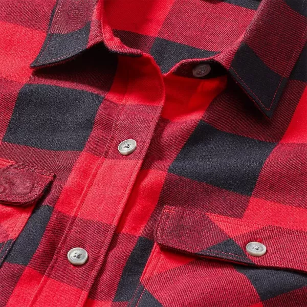 Eddie Bauer Womens Firelight Flannel ShirtPetite Barn Red