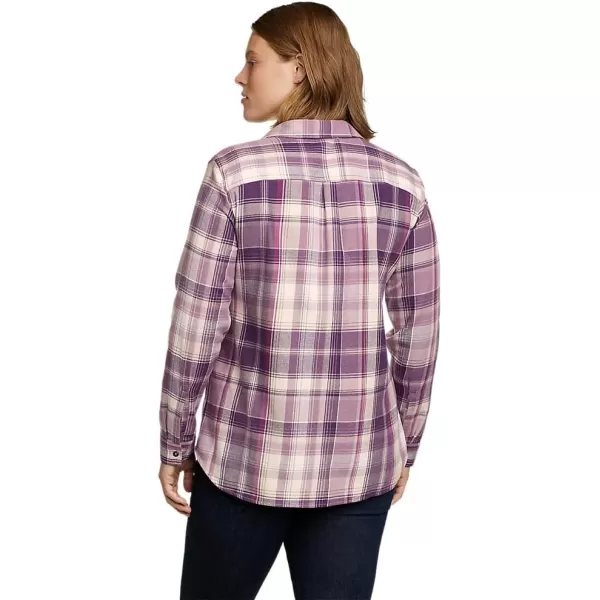 Eddie Bauer Womens Firelight Flannel ShirtPetite Hyacinth