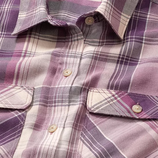 Eddie Bauer Womens Firelight Flannel ShirtPetite Hyacinth