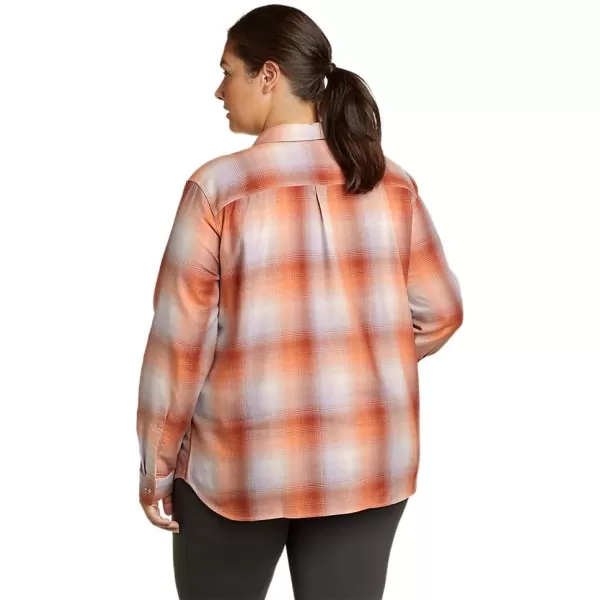 Eddie Bauer Womens Firelight Flannel ShirtPlus Burnt Orange