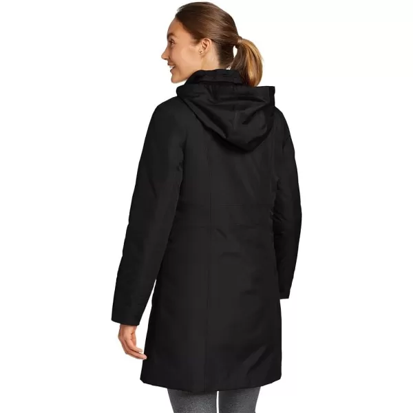 Eddie Bauer Womens Girl On The Go Insulated Trench CoatBlack