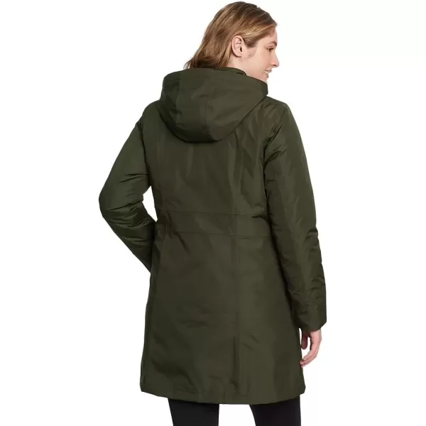 Eddie Bauer Womens Girl On The Go Insulated Trench CoatDark Loden