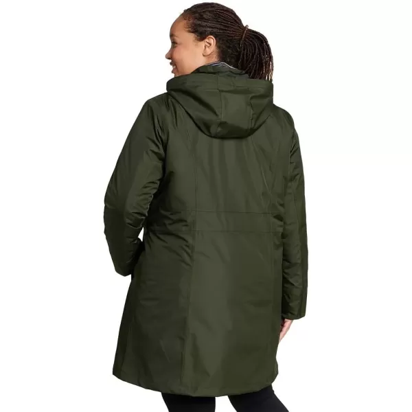 Eddie Bauer Womens Girl On The Go Insulated Trench CoatDark Loden