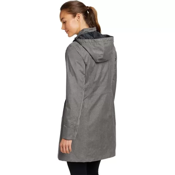 Eddie Bauer Womens Girl On The Go Insulated Trench CoatDk Charcoal Htr