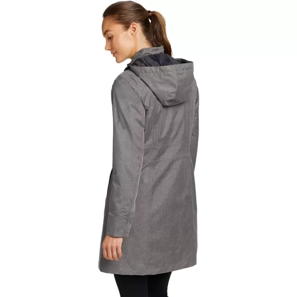 Eddie Bauer Womens Girl On The Go Insulated Trench CoatDk Charcoal Htr