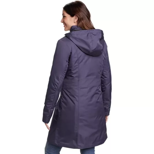 Eddie Bauer Womens Girl On The Go Insulated Trench CoatDk Mulberry