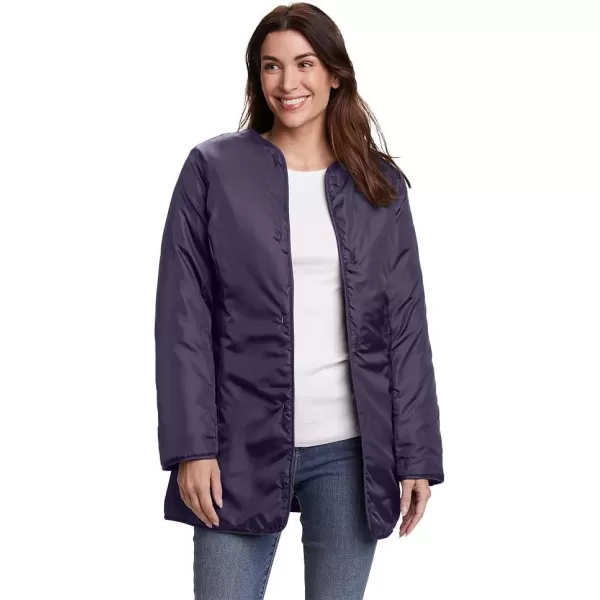 Eddie Bauer Womens Girl On The Go Insulated Trench CoatDk Mulberry