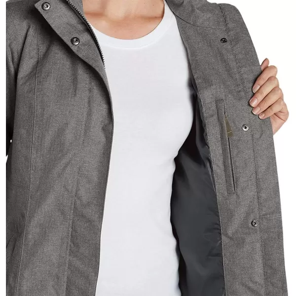 Eddie Bauer Womens Girl on the Go Trench CoatRegular Dk Charcoal Htr