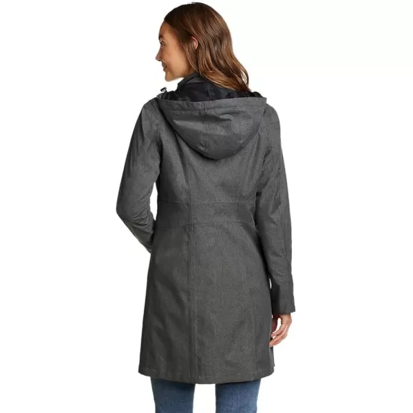 Eddie Bauer Womens Girl on the Go Trench CoatRegular Dk Charcoal Htr