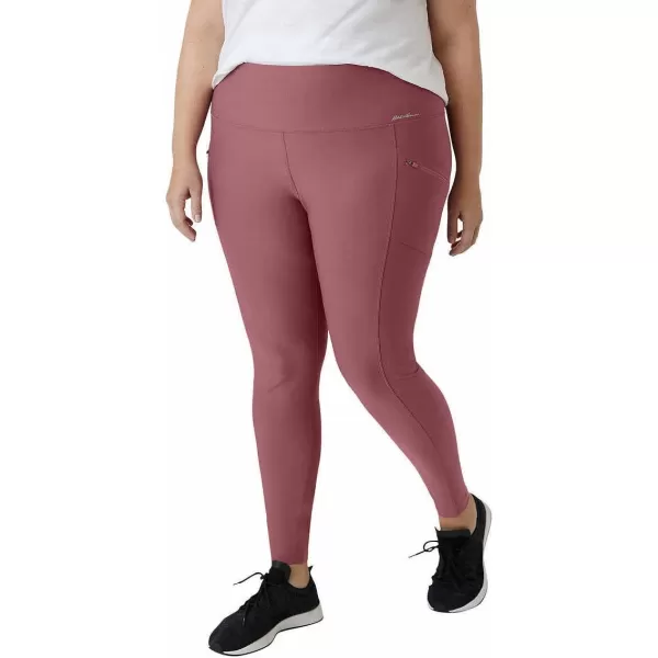 Eddie Bauer Womens Midweight High Rise Trail Tight LeggingsDark Dusty Rose