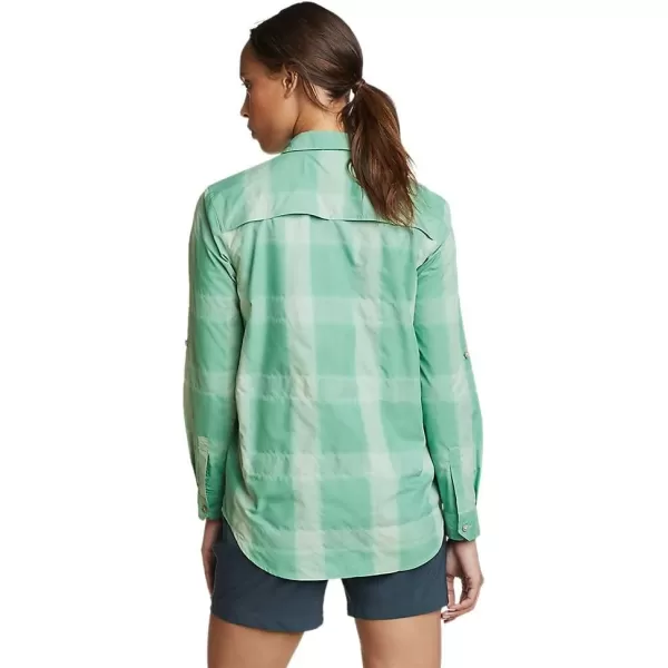 Eddie Bauer Womens Mountain LongSleeve ShirtPetite Asparagus