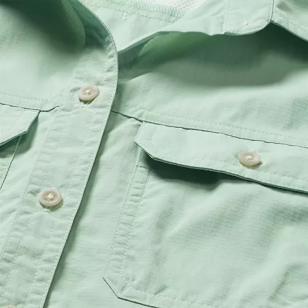 Eddie Bauer Womens Mountain Ripstop ShortSleeve ShirtRegular Celadon