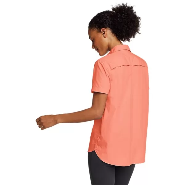 Eddie Bauer Womens Mountain Ripstop ShortSleeve ShirtRegular Dusty Coral