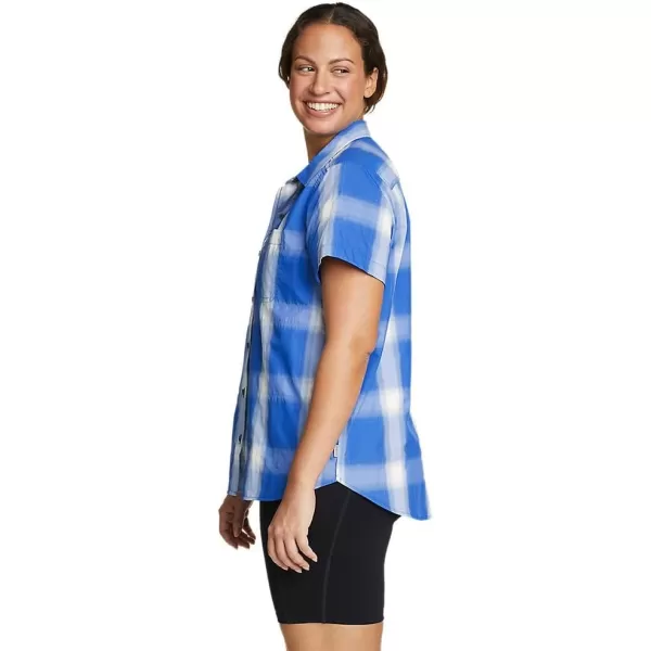 Eddie Bauer Womens Mountain ShortSleeve ShirtTall Ocean