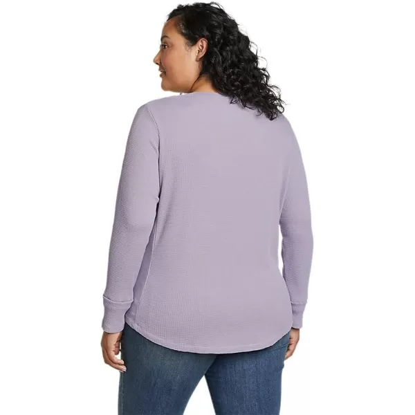 Eddie Bauer Womens Myriad ThermalJersey Mix HenleyPlus Hyacinth