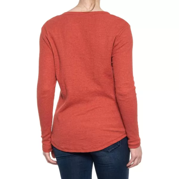 Eddie Bauer Womens Myriad ThermalJersey Mix HenleyWomen Pumpkin Heather