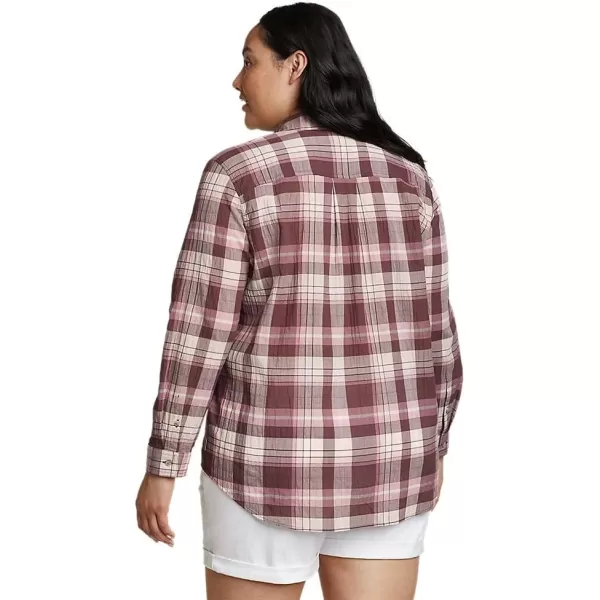 Eddie Bauer Womens Packable LongSleeve ShirtPlus Cordovan