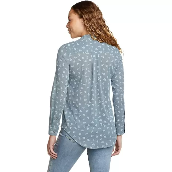 Eddie Bauer Womens Packable LongSleeve ShirtRegular Light Blue