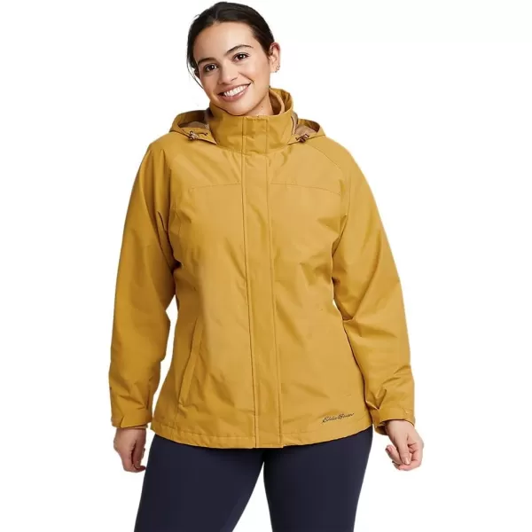 Eddie Bauer Womens Packable Rainfoil JacketStandard Butterscotch Recycled