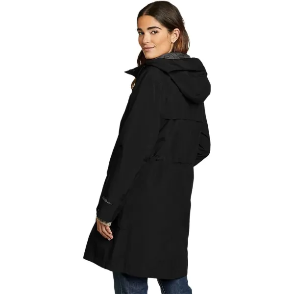 Eddie Bauer Womens Port Townsend Trench CoatBlack