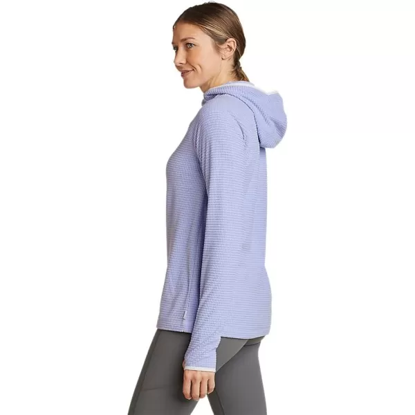 Eddie Bauer Womens Quest Pro Grid Fleece Pullover HoodieRegular Periwinkle