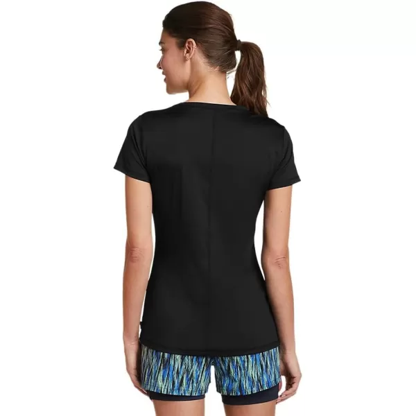 Eddie Bauer Womens Resolution ShortSleeve VNeck TShirtPetite Black