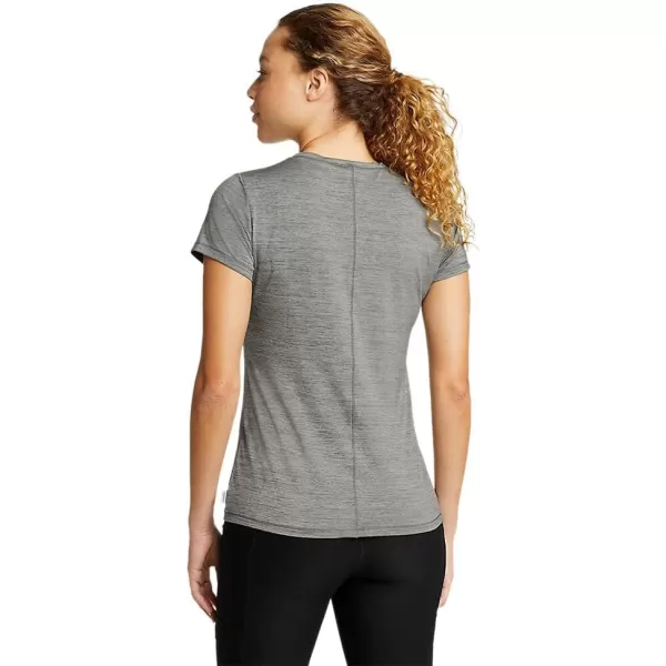 Eddie Bauer Womens Resolution ShortSleeve VNeck TShirtPetite Dark Smoke