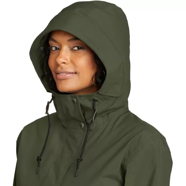 Eddie Bauer Womens Size Port Townsend TrenchPlusDark Loden