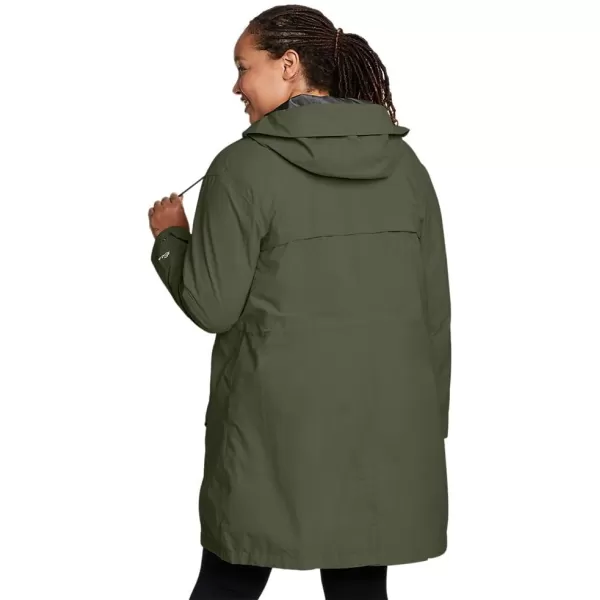 Eddie Bauer Womens Size Port Townsend TrenchPlusDark Loden