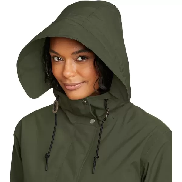 Eddie Bauer Womens Size Port Townsend TrenchPlusDark Loden
