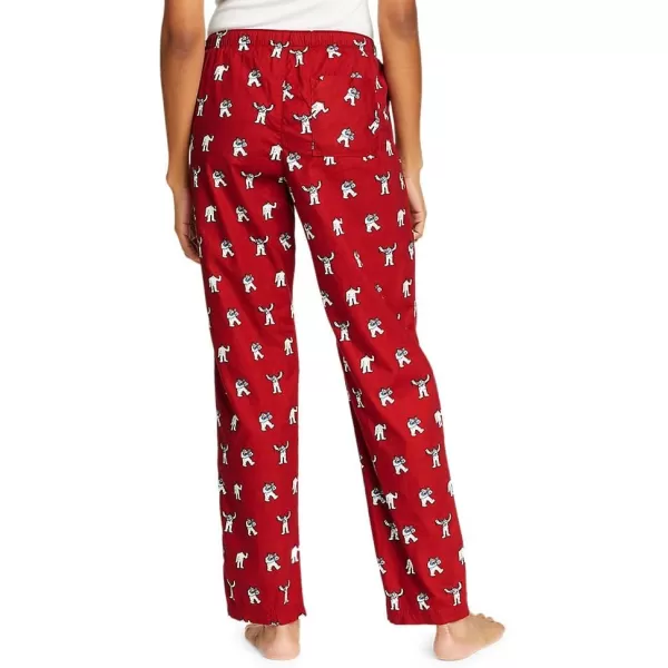 Eddie Bauer Womens Stines Favorite Flannel Sleep PantsPetite Holly Red