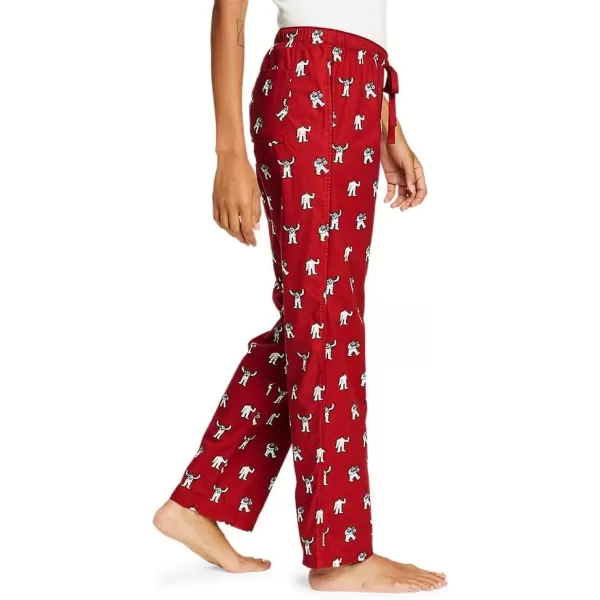 Eddie Bauer Womens Stines Favorite Flannel Sleep PantsPetite Holly Red