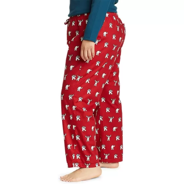 Eddie Bauer Womens Stines Favorite Flannel Sleep PantsPlus Holly Red